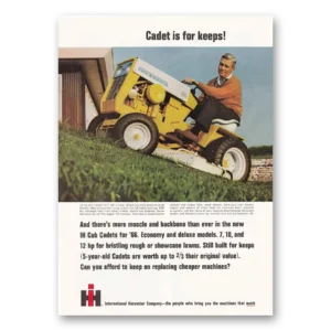 1966 Cub Cadet Print Ad | Muscle Backbone