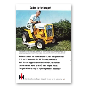 1966 Cub Cadet Print Ad | Cadet Keeps