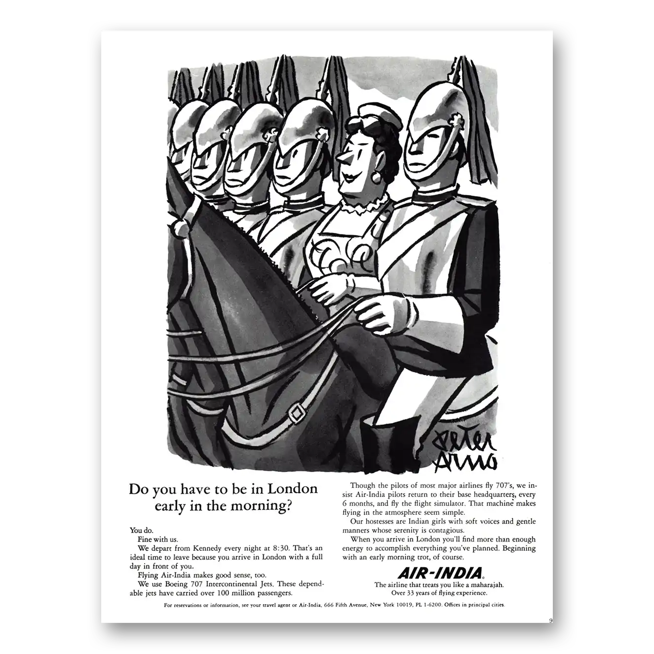 1966 Air India Print Ad | London