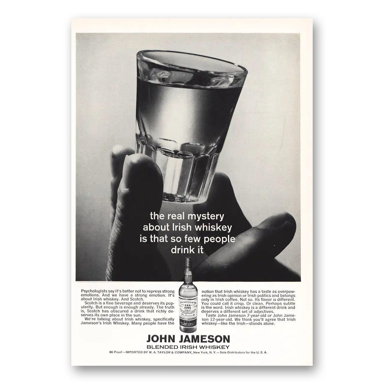 1966 John Jameson Irish Whiskey Print Ad | Real Mystery