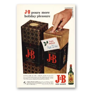 1966 J&B Print Ad | Pours More Holiday Pleasure