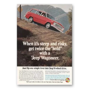1966 Jeep Wagoneer Print Ad | Steep Risky