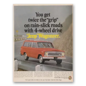 1966 Jeep Wagoneer Print Ad | Rain Slick