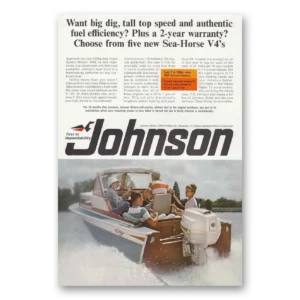 1966 Johnson Sea Horse Motors Print Ad | Big Dig