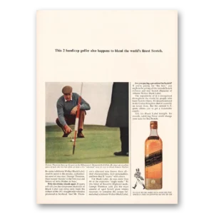 1966 Johnnie Walker Black Label Print Ad | Handicap Golfer