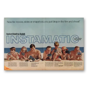 1966 Kodak Instamatic Camera Print Ad | Movies Slides