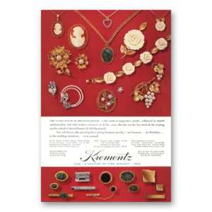 1966 Krementz Jewelry Print Ad | Cameo Necklace