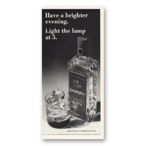 1966 Lamplighter Gin Print Ad | Brighter Evening