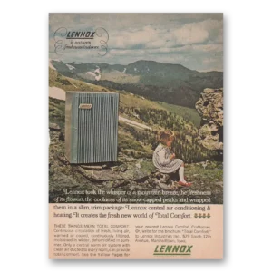 1966 Lennox Air Conditioning Print Ad | Mountain Breeze