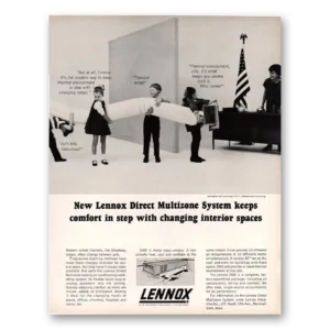 1966 Lennox Direct Multizone System Print Ad | Comfort In Step