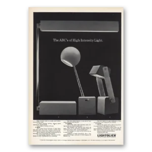1966 Lightolier Lighting Print Ad | High Intensity