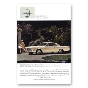1966 Lincoln Continental Print Ad | Reflects Way Life