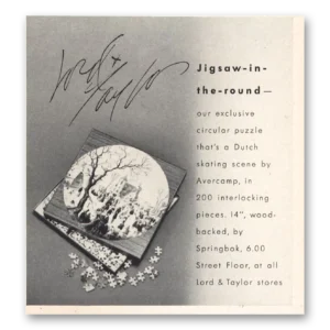 1966 Lord & Taylor Print Ad | Jigsaw In The Round