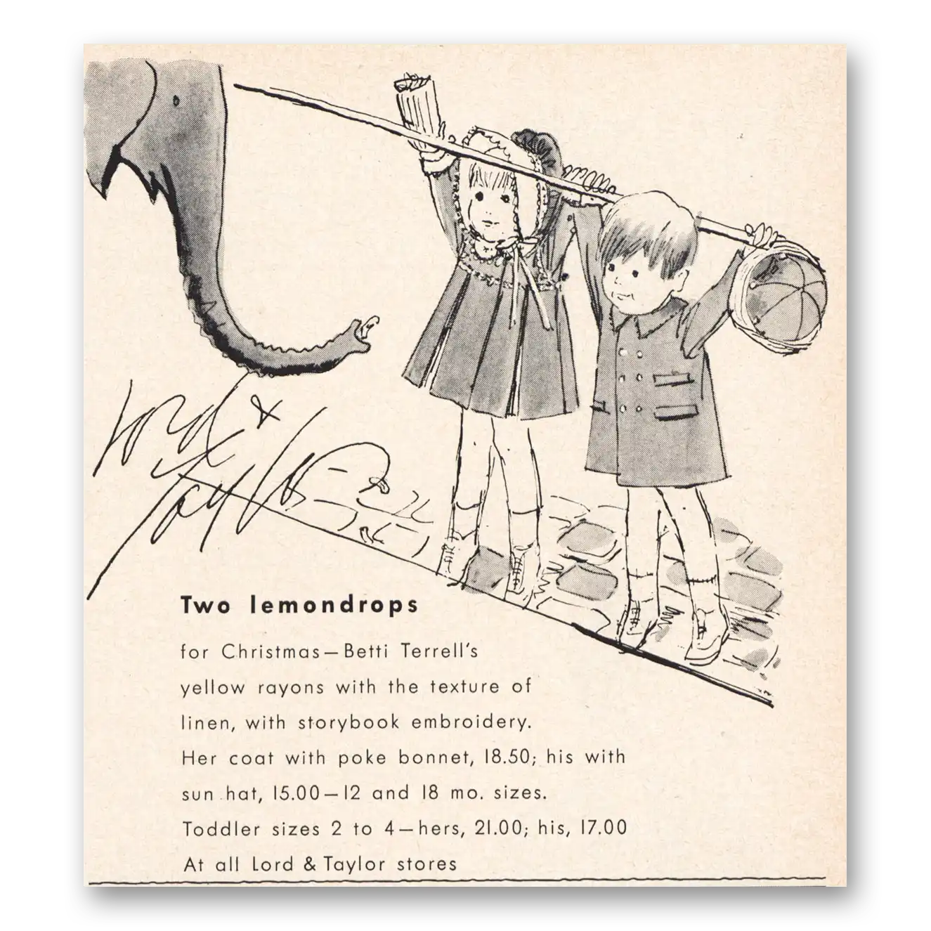 1966 Lord & Taylor Print Ad | Two Lemondrops