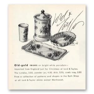 1966 Lord & Taylor Print Ad | Old Gold Roses
