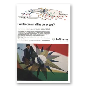 1966 Lufthansa German Airlines Print Ad | How Far
