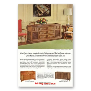1966 Magnavox Astro Sonic Stereo Print Ad | Mediterranean Model