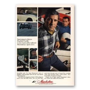 1966 Manhattan Shirts Print Ad | English Viyella