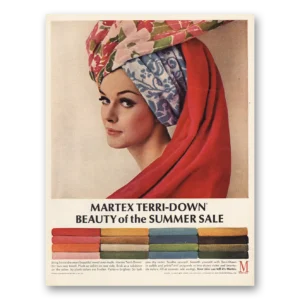 1966 Martex Towels Print Ad | Terri Down Beauty