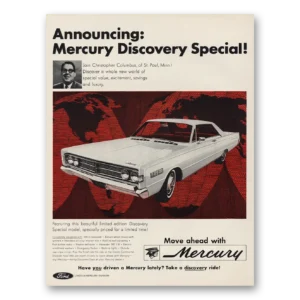 1966 Mercury Discovery Special Print Ad | Christopher Columbus