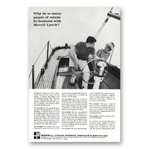 1966 Merrill Lynch Print Ad | Sailboat