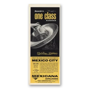 1966 Mexicana Airlines Print Ad | Bienvenido