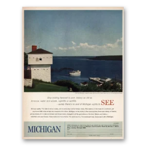 1966 Michigan Print Ad | Old Fort Mackinac