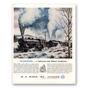 1966 W H Miner Print Ad | Miner Tradition