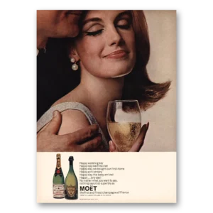 1966 Moet Champagne Print Ad | Wedding Day
