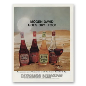 1966 Mogen David Print Ad | Goes Dry Too