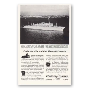 1961 Moore McCormack Lines Print Ad | Ss Argentina