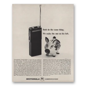 1966 Motorola Communications Print Ad | Both Do Same Thing