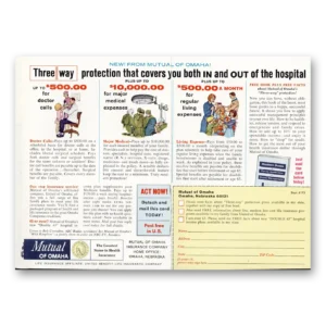 1966 Mutual of Omaha Print Ad | Three Way