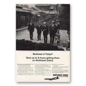 1966 Northwest Orient Print Ad | Business In Tokyo