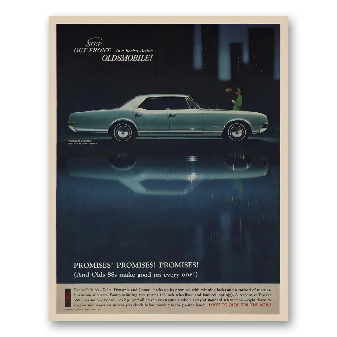 1966 Oldsmobile Delta 88 Print Ad | Promises Promises