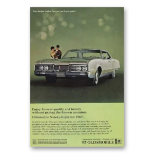 1967 Oldsmobile Ninety Eight Print Ad | Tophat Roses