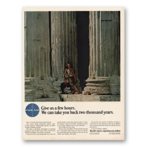 1966 Pan Am Print Ad | Rome