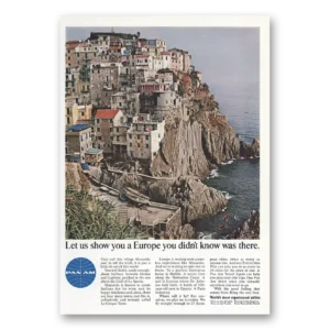 1966 Pan Am Print Ad | Manarola