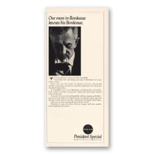 1966 Pan Am Print Ad | Our Man In Bourdeaux