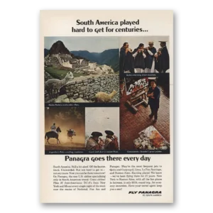1966 Panagra Airlines Print Ad | South America