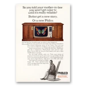 1966 Philco Television Print Ad | Mother In Law Tv