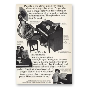1966 Pianola Print Ad | Player Piano People Who Cant Always Play