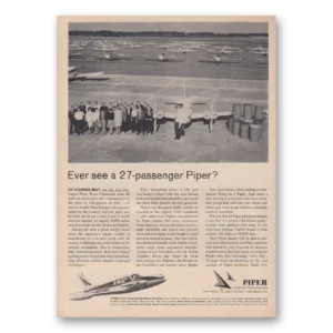 1966 Piper Aircraft Print Ad | 27 Passenger
