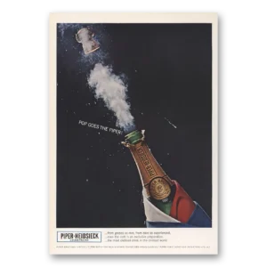 1966 Piper Heidsieck Champagne Print Ad | Pop Goes Piper