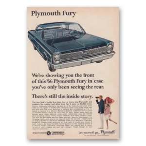 1966 Plymouth Fury Print Ad | Showing Front