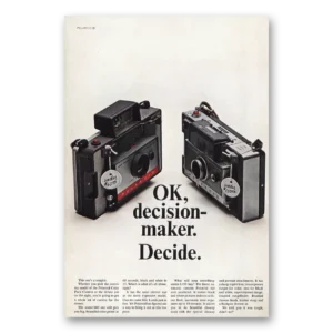 1966 Polaroid Color Pack Camera Print Ad | Ok Decision Maker