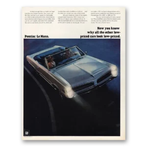 1966 Pontiac LeMans Print Ad | Low Priced Cars