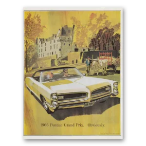 1966 Pontiac Grand Prix Print Ad | Obviously