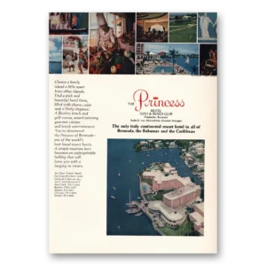1966 Princess Hotel Print Ad | Truly Continental Hotel Bermuda Bahamas
