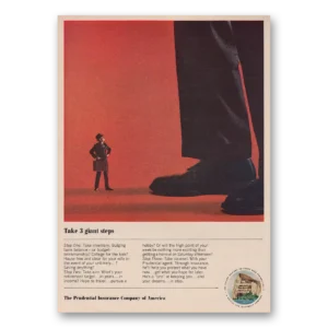 1966 Prudential Insurance Print Ad | Take 3 Giant Steps